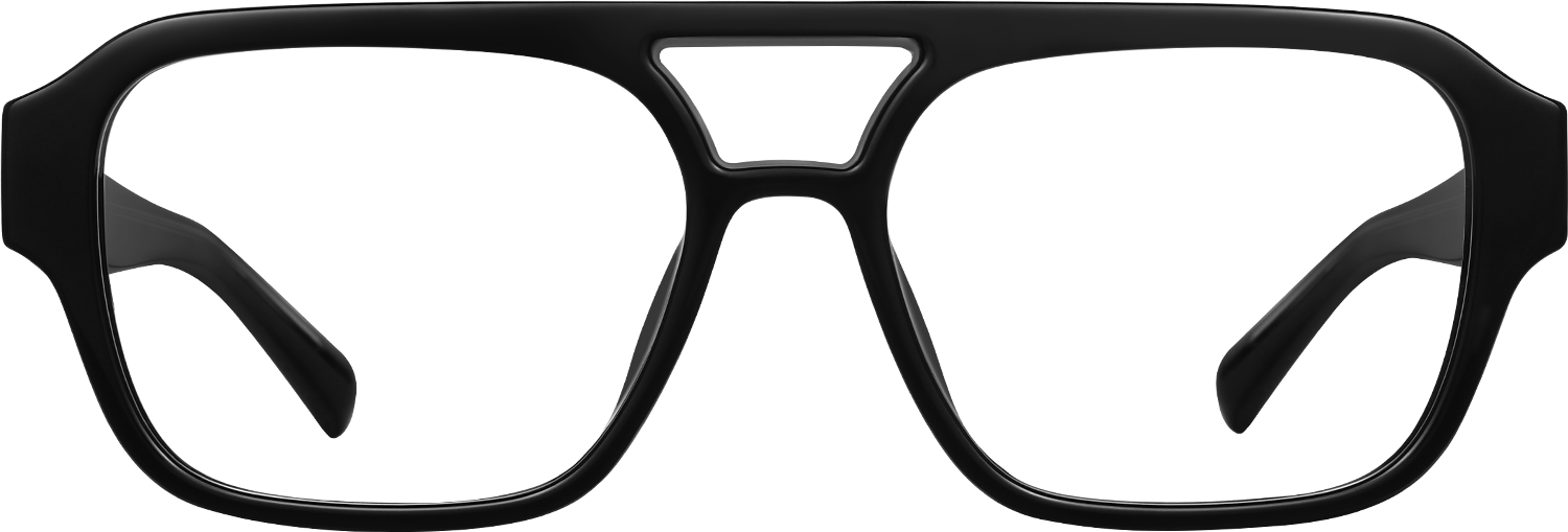 Fytoo Aviator Black Acetate Full Rim Eyeglasses-image-FT312444-01