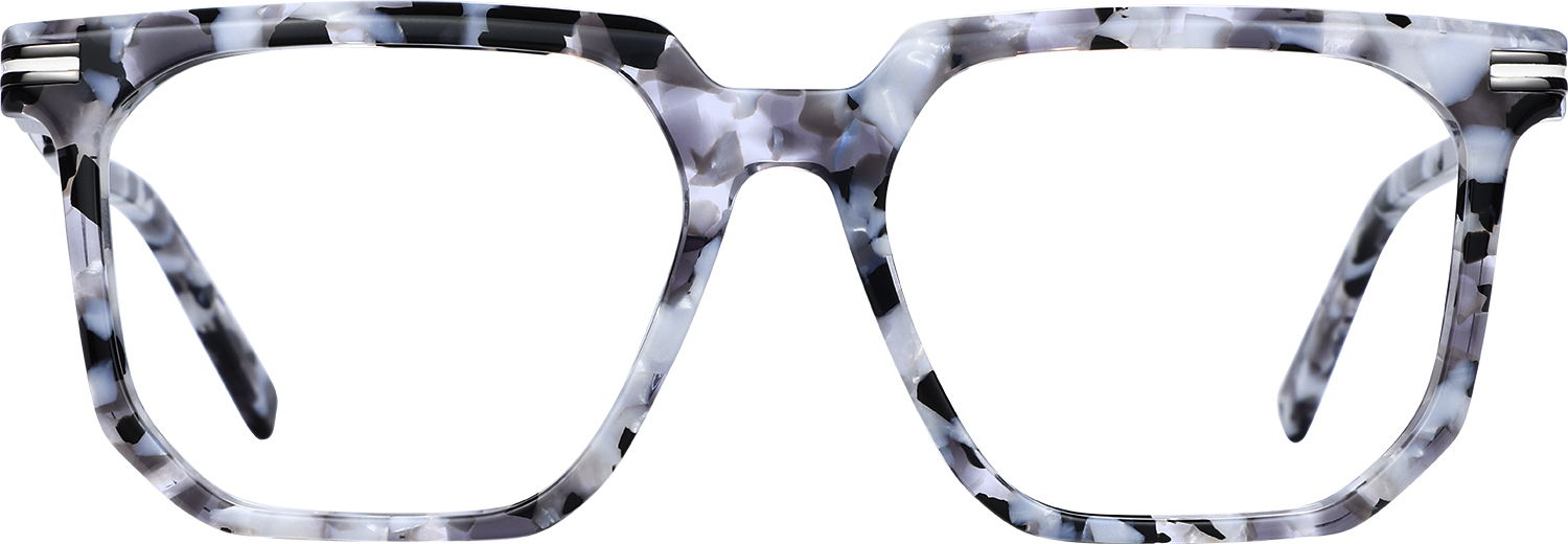 Fytoo Square Tortoiseshell Acetate Metal Full Rim Eyeglasses-image-FT315302-03