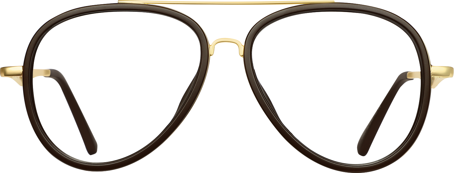 Fytoo Aviator Brown Metal TR90 Full Rim Eyeglasses-image-FT316279-01