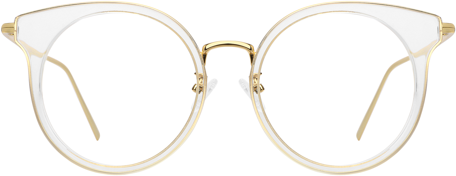 Fytoo Round Transparent Acetate Full Rim Eyeglasses