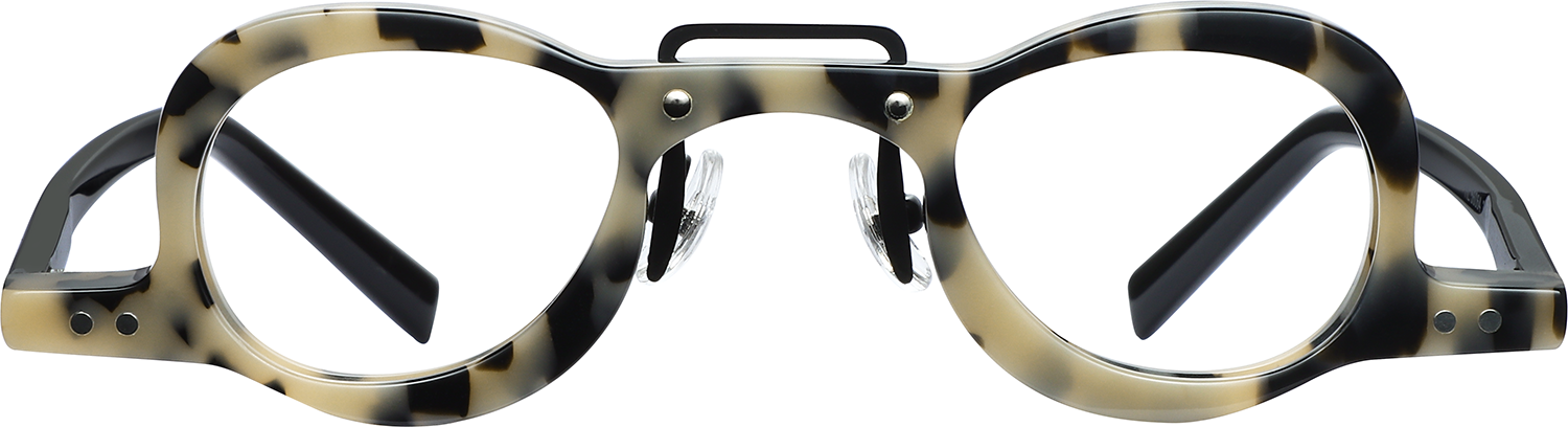 Fytoo Geometric Tortoiseshell Acetate Full Rim Eyeglasses-image-FT324313-03