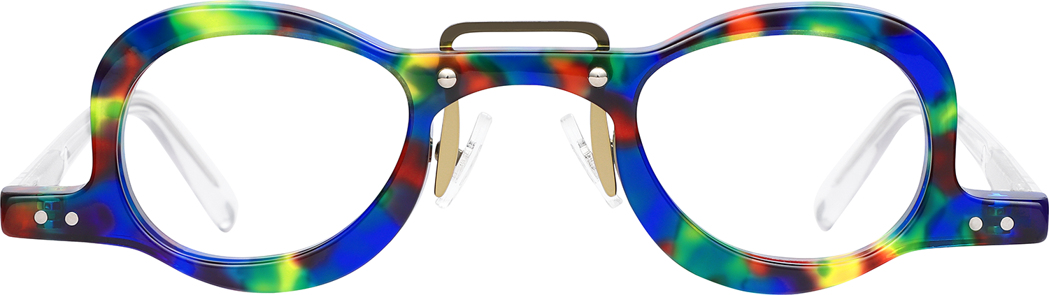 Fytoo Geometric Multicolour Acetate Full Rim Eyeglasses-image-FT324313-04