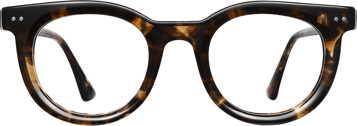 Fytoo Round Tortoiseshell Acetate Full Rim Eyeglasses-image-FT340919-01