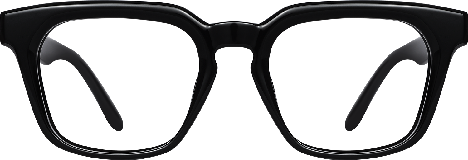 Fytoo Square Black Acetate Full Rim Eyeglasses-image-FT344103-04