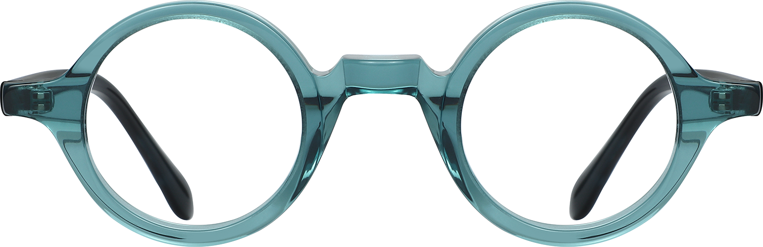 Fytoo Round Blue Acetate Full Rim Eyeglasses-image-FT345755-01