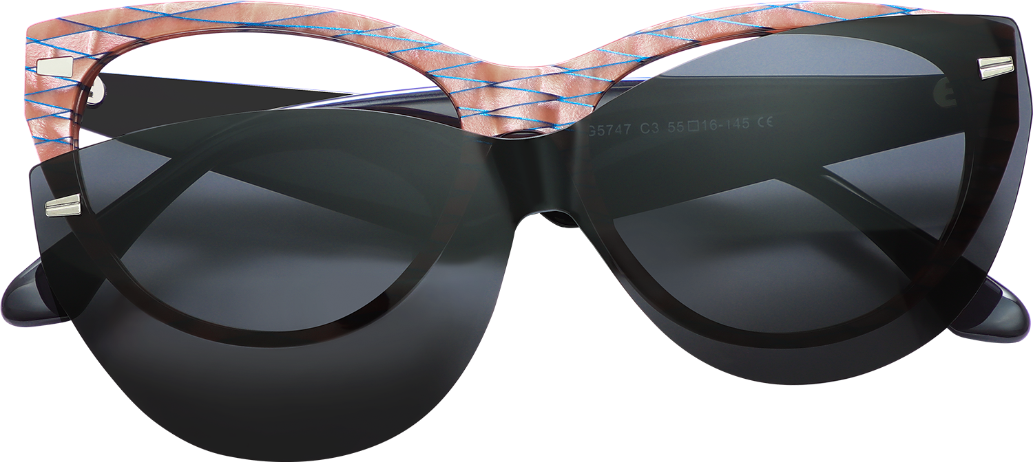 Fytoo Cateye Two Tone Acetate Full Rim Eyeglasses-image-FT353371-02