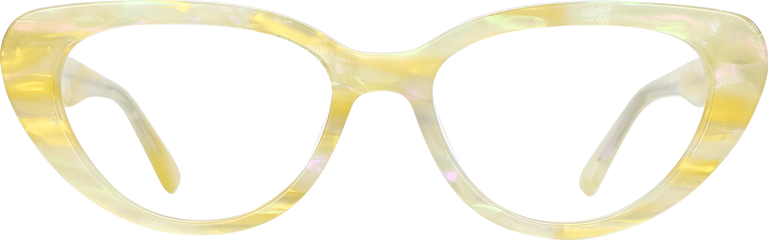 Fytoo Cateye Yellow Acetate Full Rim Eyeglasses-image-FT357398-03