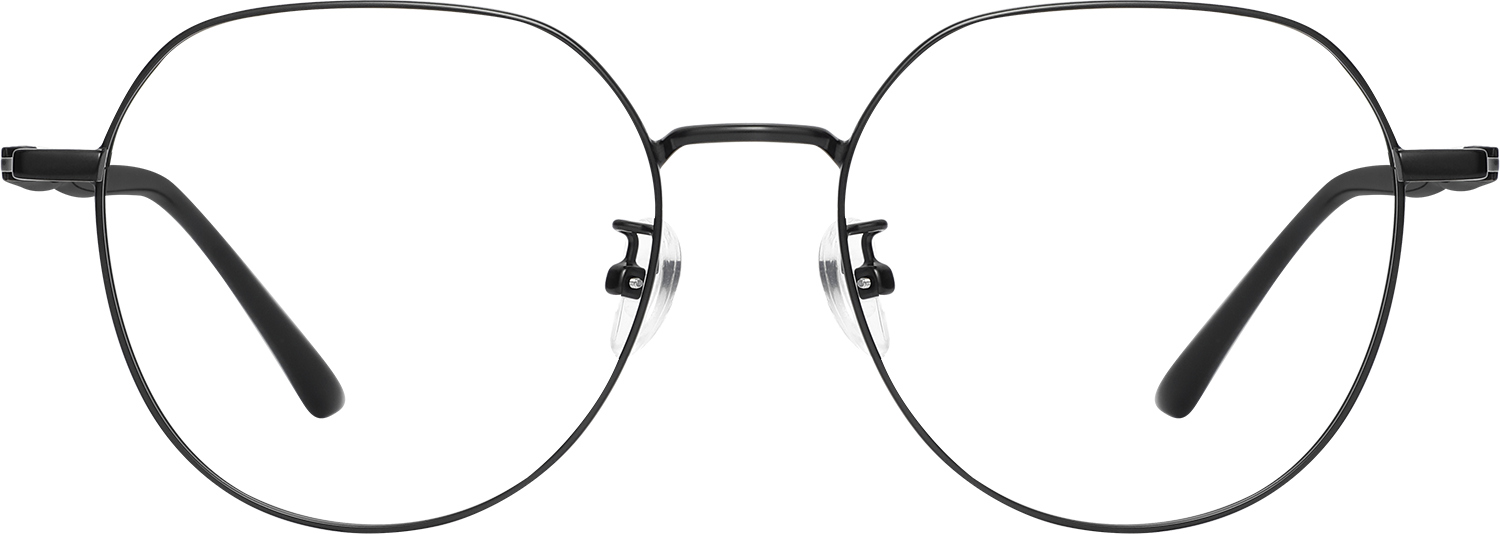 Fytoo Round Black Metal Full Rim Eyeglasses-image-FT383998-04