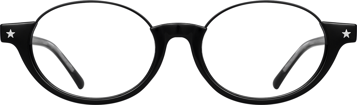 Fytoo Oval Black TR90 Full Rim Eyeglasses-image-FT401454-01
