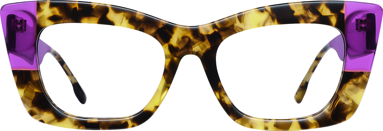 Fytoo Geometric Tortoiseshell Acetate Full Rim Eyeglasses-image-FT405064-01