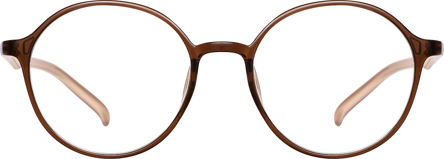Fytoo Round Brown TR90 Full Rim Eyeglasses-image-FT421914-01
