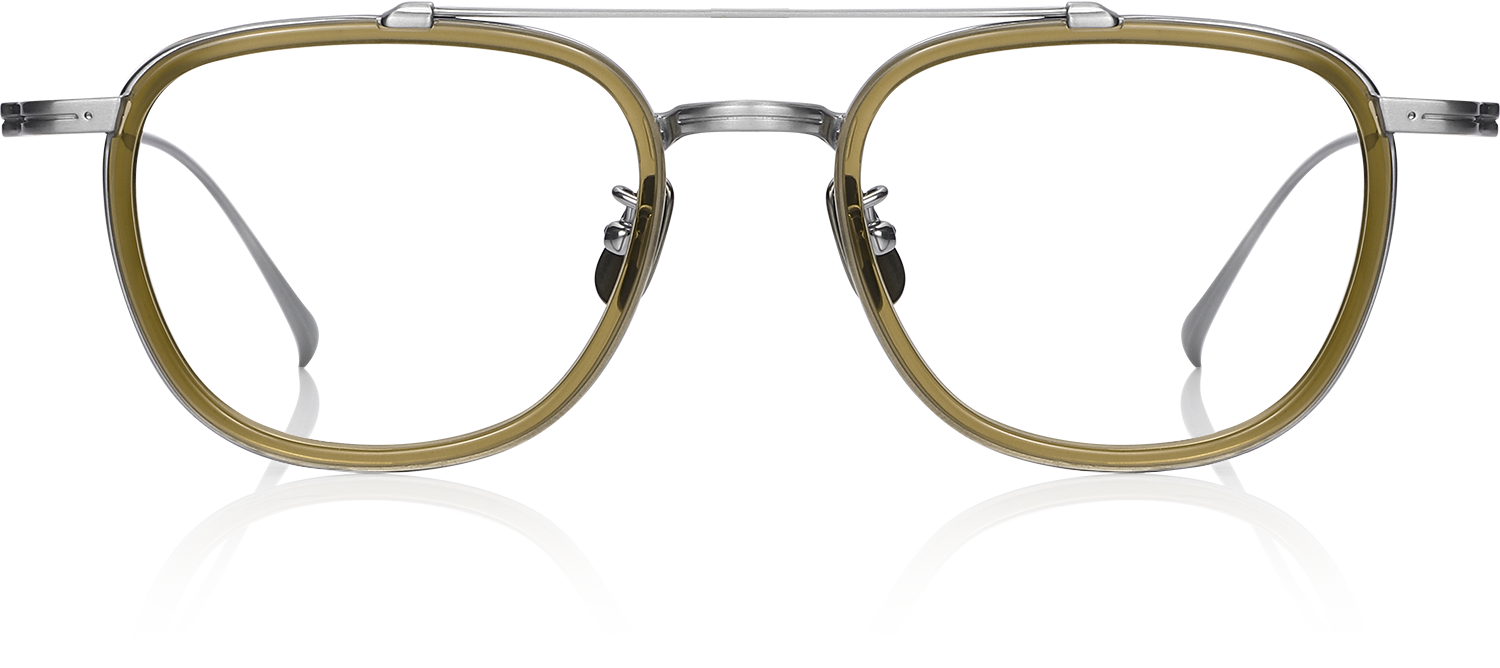 Fytoo Aviator Brown Titanium Acetate Full Rim Eyeglasses-image-FT449715-01