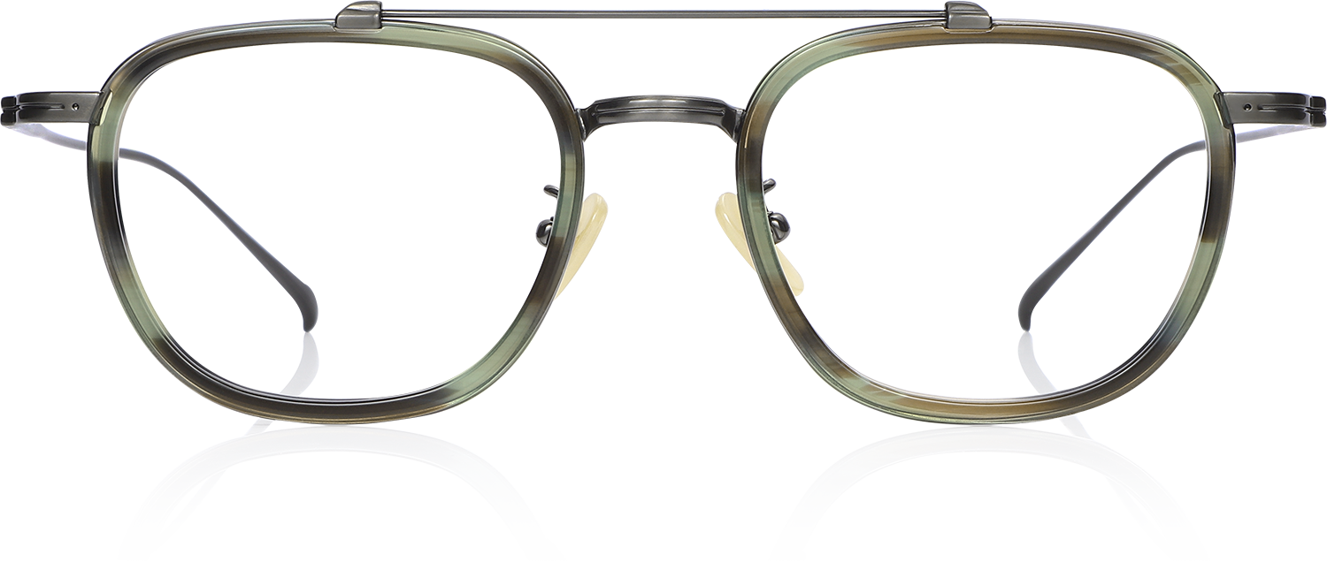 Fytoo Aviator Tortoiseshell Titanium Acetate Full Rim Eyeglasses-image-FT449715-03