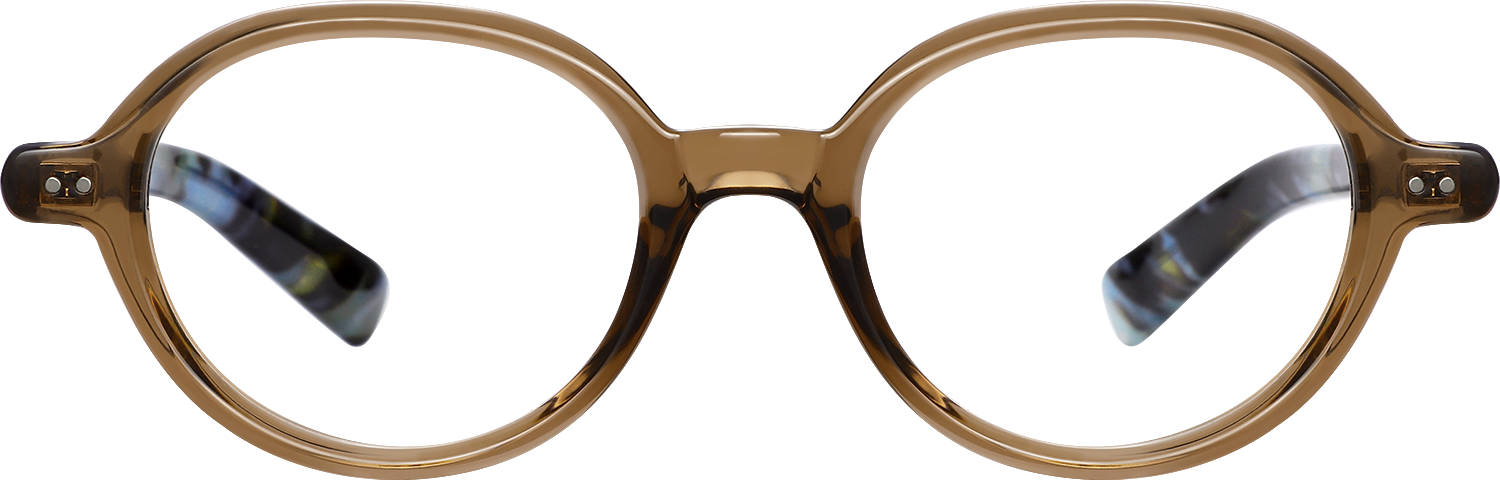 Fytoo Round Brown TR90 Full Rim Eyeglasses-image-FT465706-02