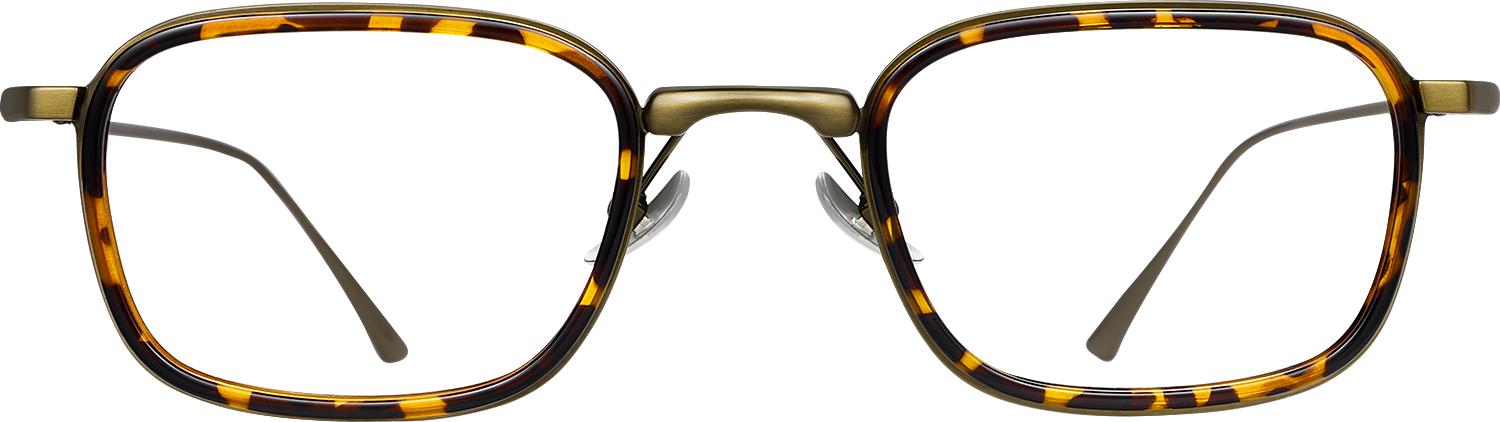 Fytoo Rectangle Tortoiseshell Acetate Titanium Full Rim Eyeglasses-image-FT482966-01