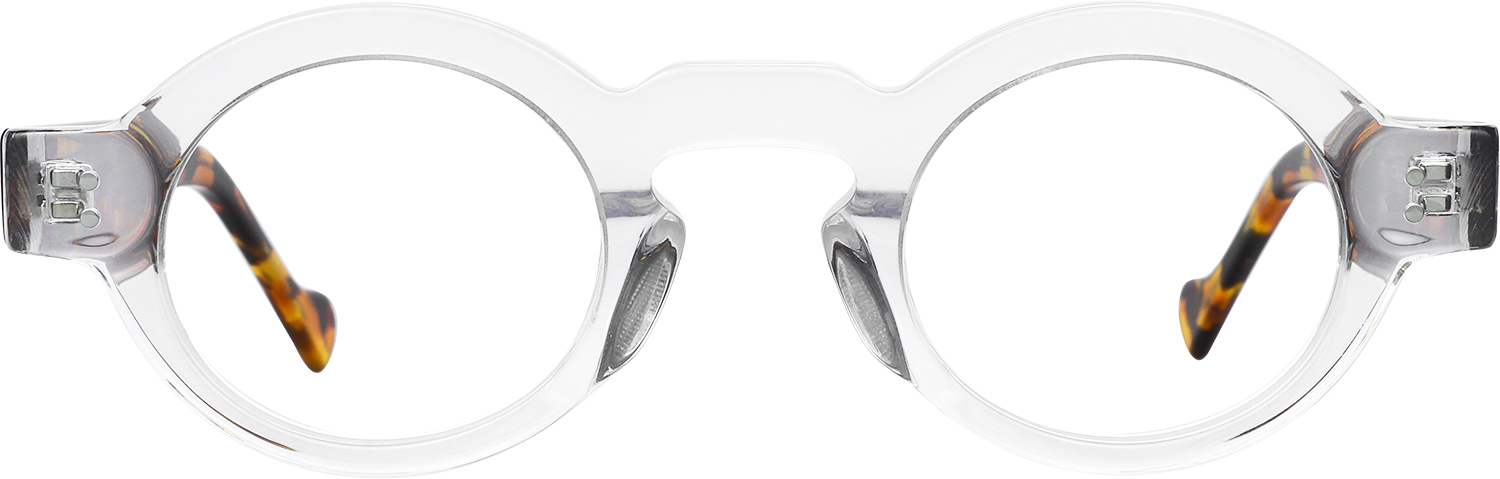 Fytoo Round Transparent Acetate Full Rim Eyeglasses-image-FT493521-02