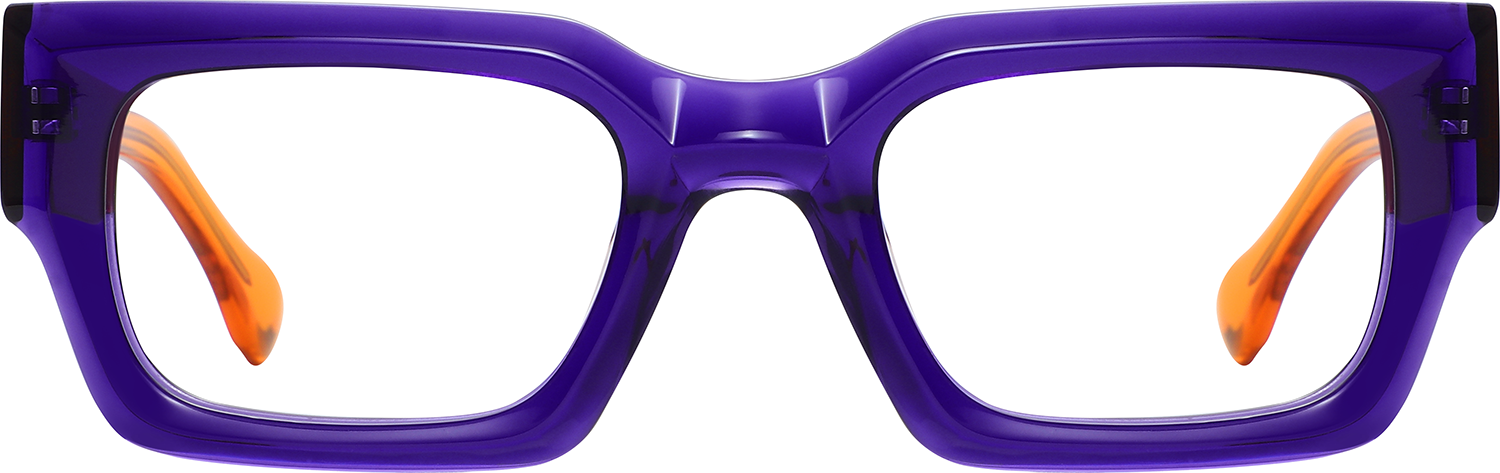 Fytoo Rectangle Purple Acetate Full Rim Eyeglasses-image-FT517845-04