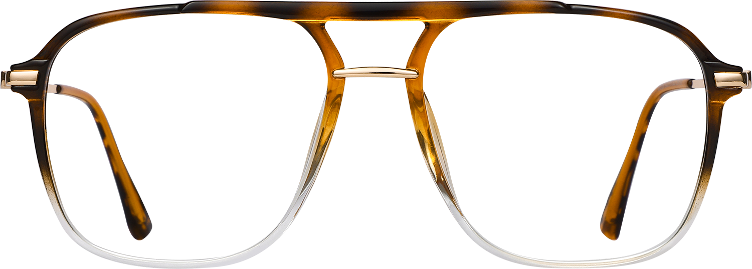 Fytoo Aviator Tortoiseshell TR90 Full Rim Eyeglasses-image-FT520069-02