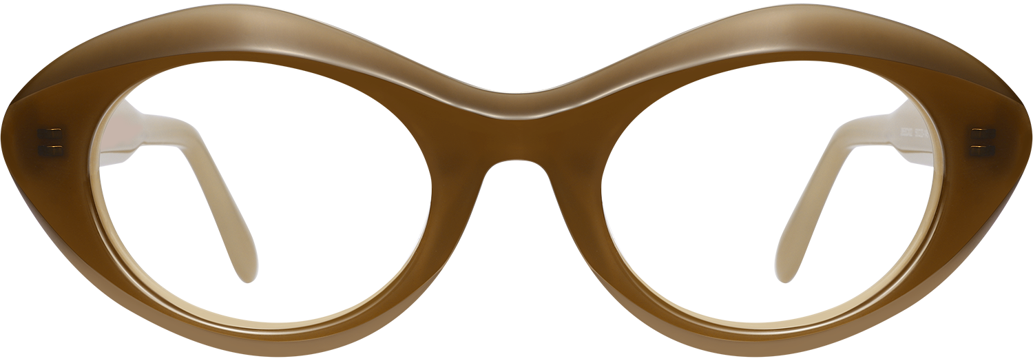 Fytoo Geometric Brown Acetate Full Rim Eyeglasses — Frame Only