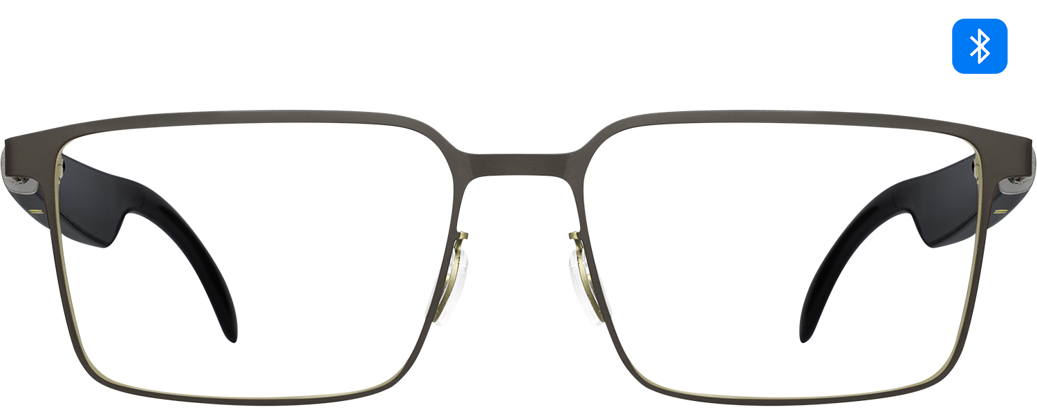 Fytoo Rectangle Brown Metal Full Rim Eyeglasses