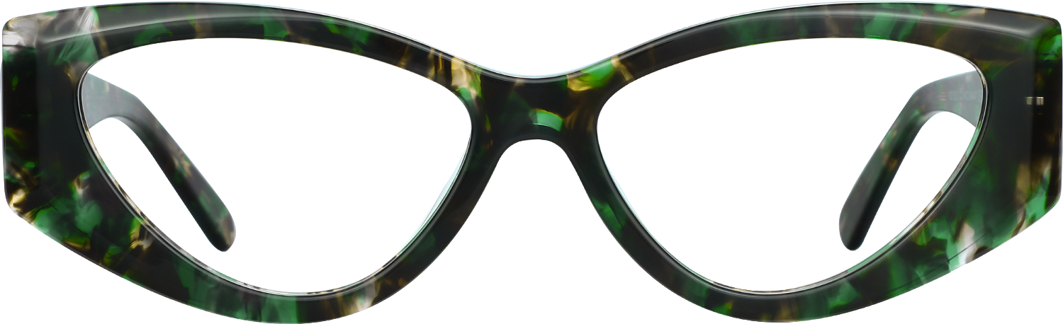 Fytoo Geometric Floral Acetate Full Rim Eyeglasses-image-FT552856-01