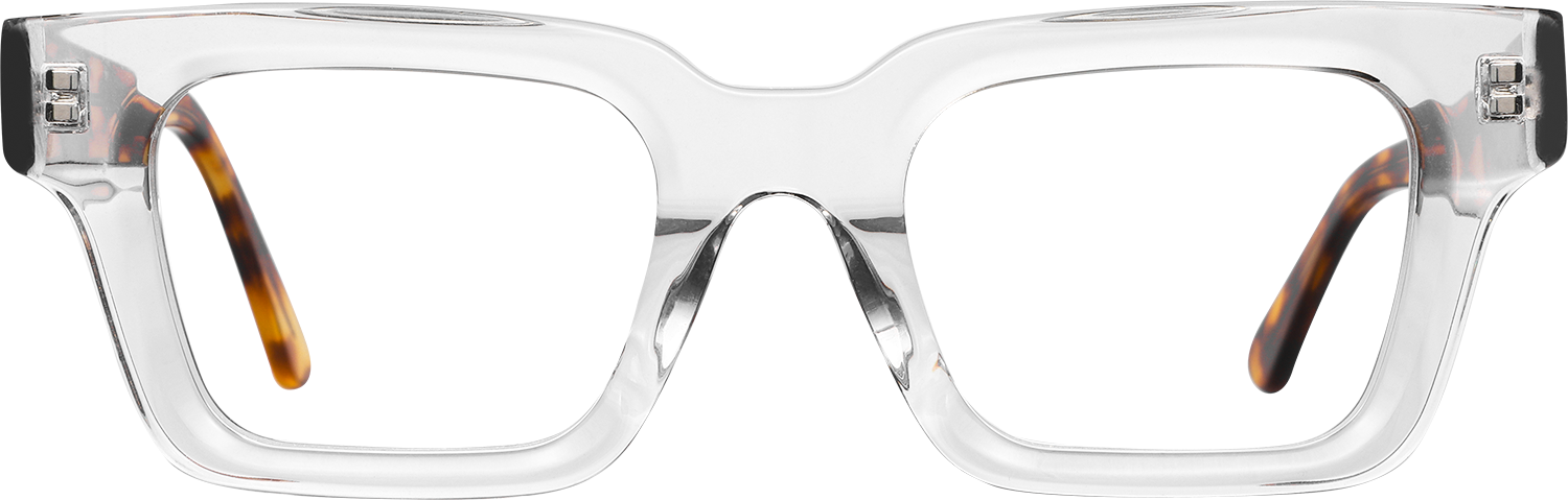 Fytoo Rectangle Transparent Acetate Full Rim Eyeglasses-image-FT553134-01