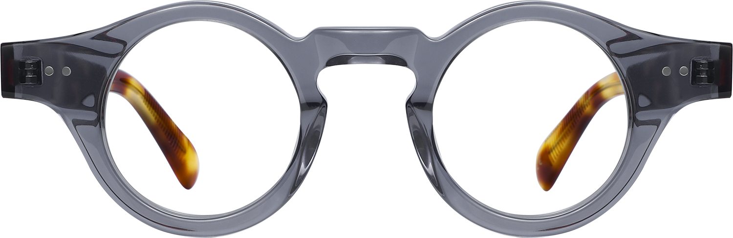 Fytoo Round Grey Acetate Full Rim Eyeglasses-image-FT560491-03