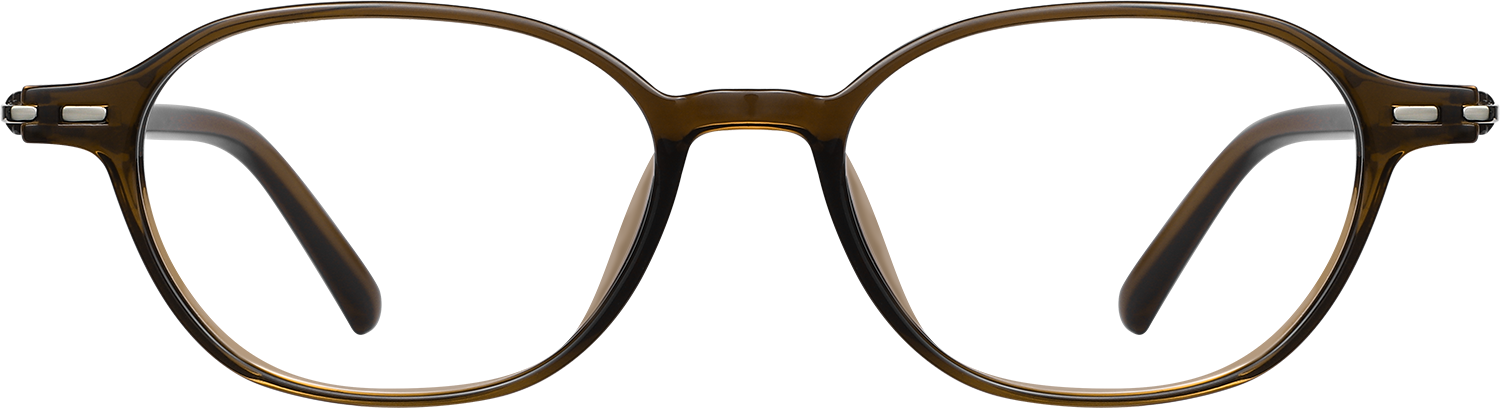 Fytoo Oval Brown TR90 Full Rim Eyeglasses-image-FT582870-01