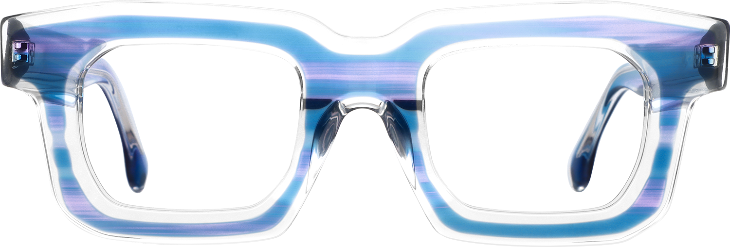 Fytoo Square Two Tone Acetate Full Rim Eyeglasses-image-FT590349-01