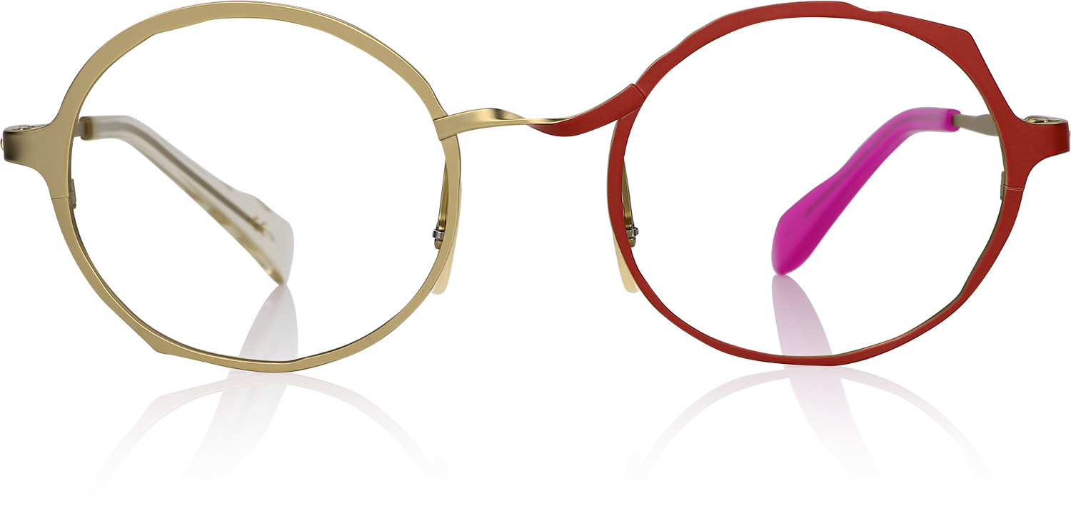 Fytoo Round Two Tone Titanium Full Rim Eyeglasses-image-FT605467-01