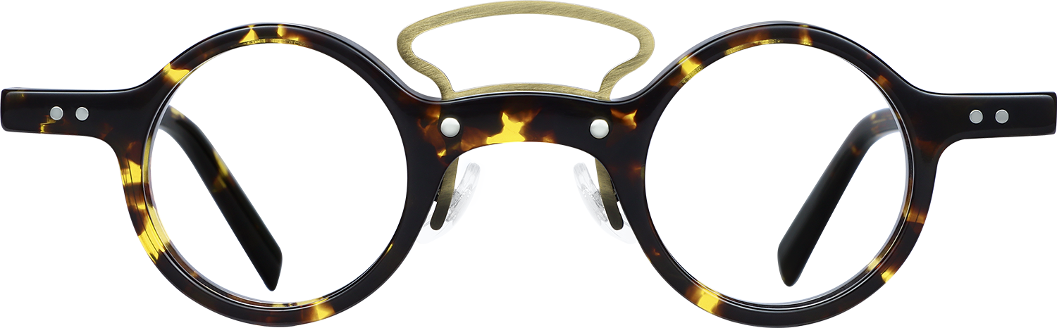 Fytoo Round Tortoiseshell Acetate Full Rim Eyeglasses-image-FT610710-01