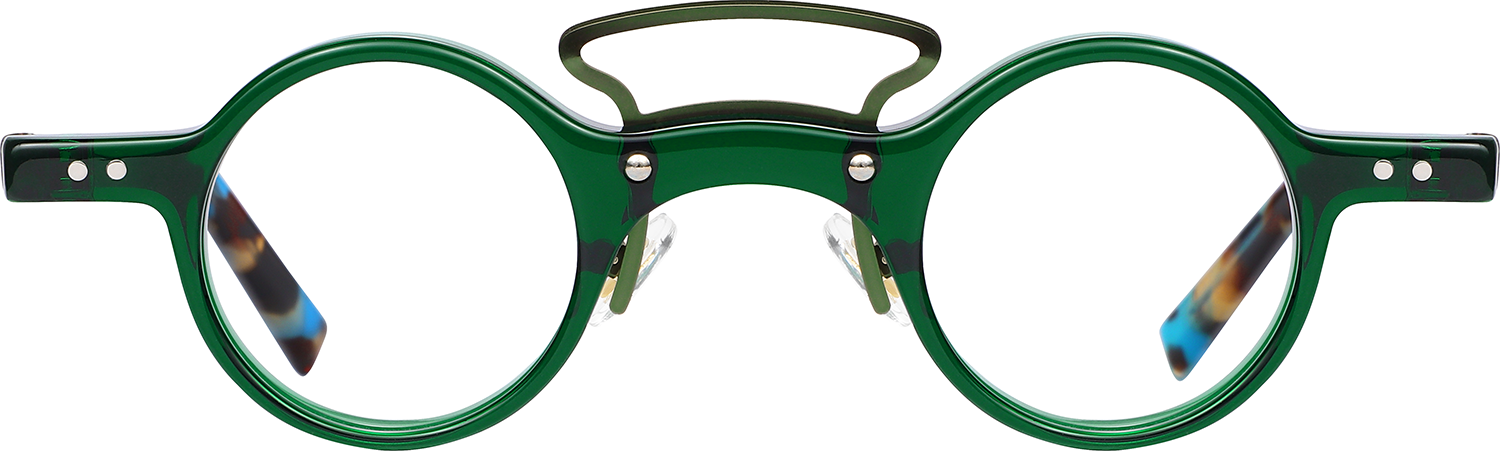 Fytoo Round Green Acetate Full Rim Eyeglasses-image-FT610710-02