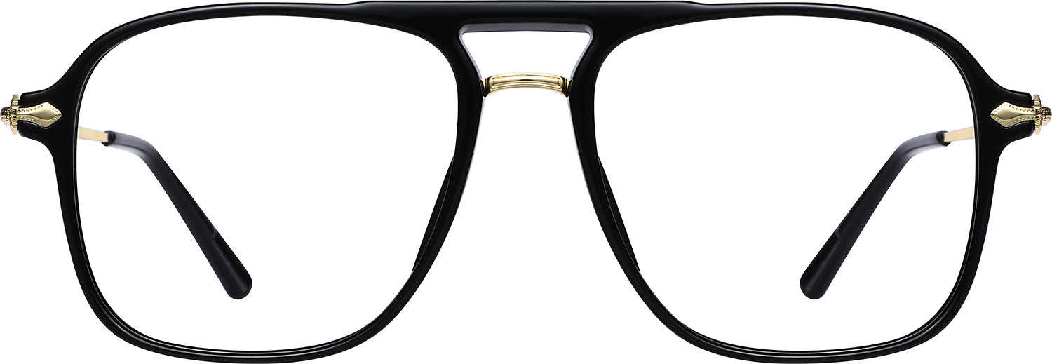 Fytoo Aviator Black TR90 Metal Full Rim Eyeglasses-image-FT611123-02