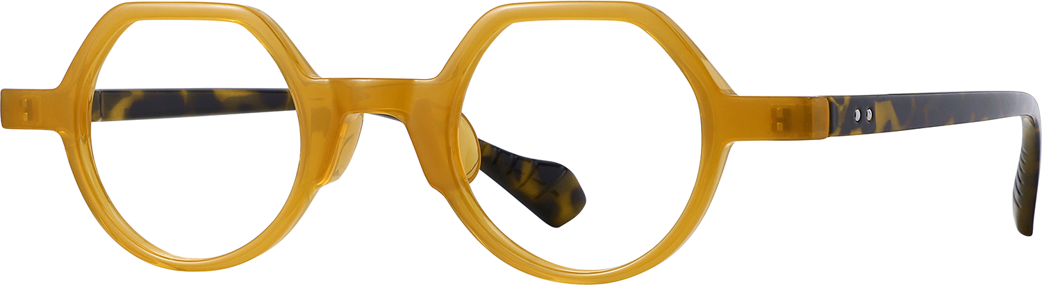 Fioralba Geometric Orange Eyeglasses | Fytoo Optical