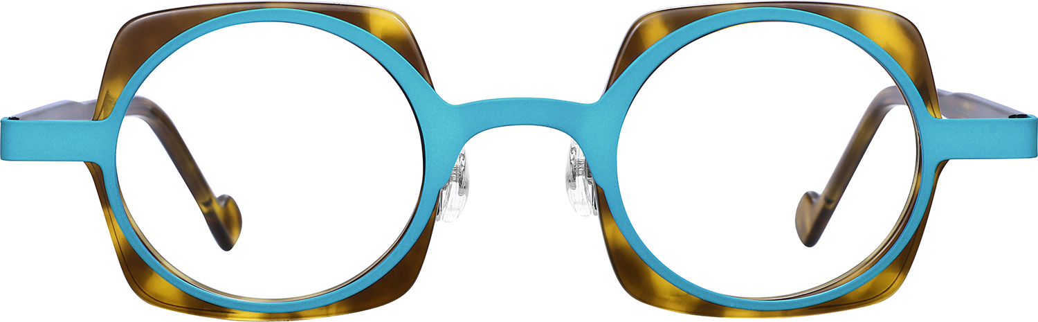 Fytoo Square Two Tone Acetate Metal Full Rim Eyeglasses-image-FT615754-01