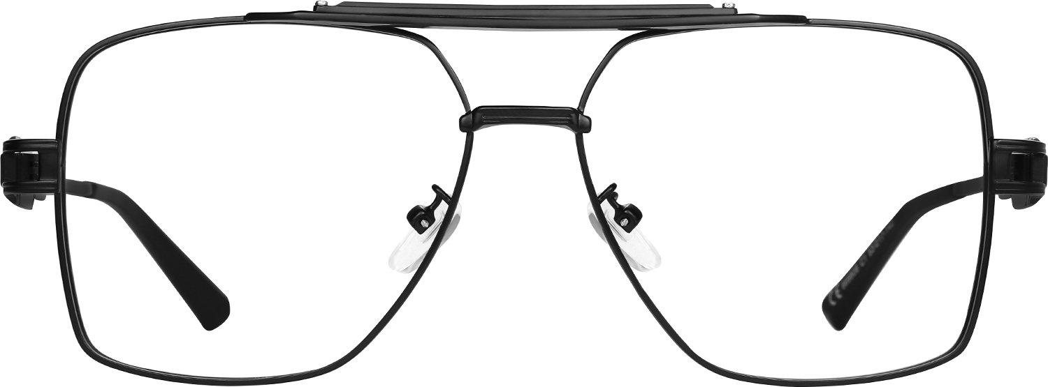 Fytoo Aviator Black Metal Full Rim Eyeglasses-image-FT628440-01