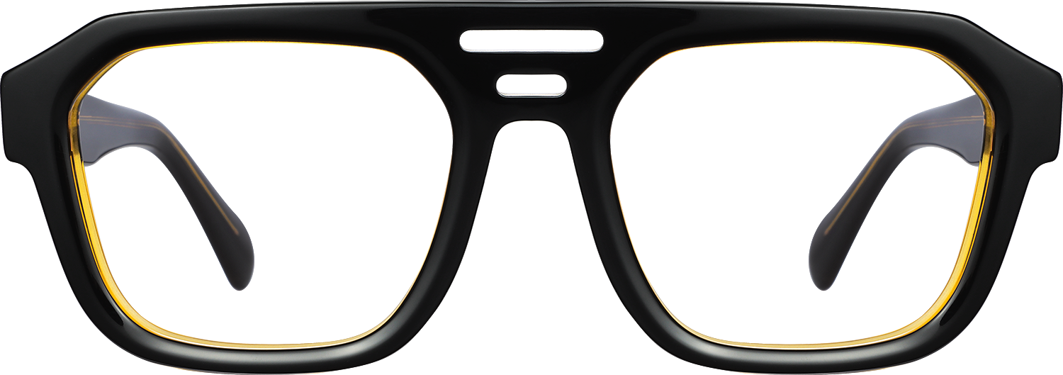 Fytoo Aviator Black Acetate Full Rim Eyeglasses-image-FT629635-02