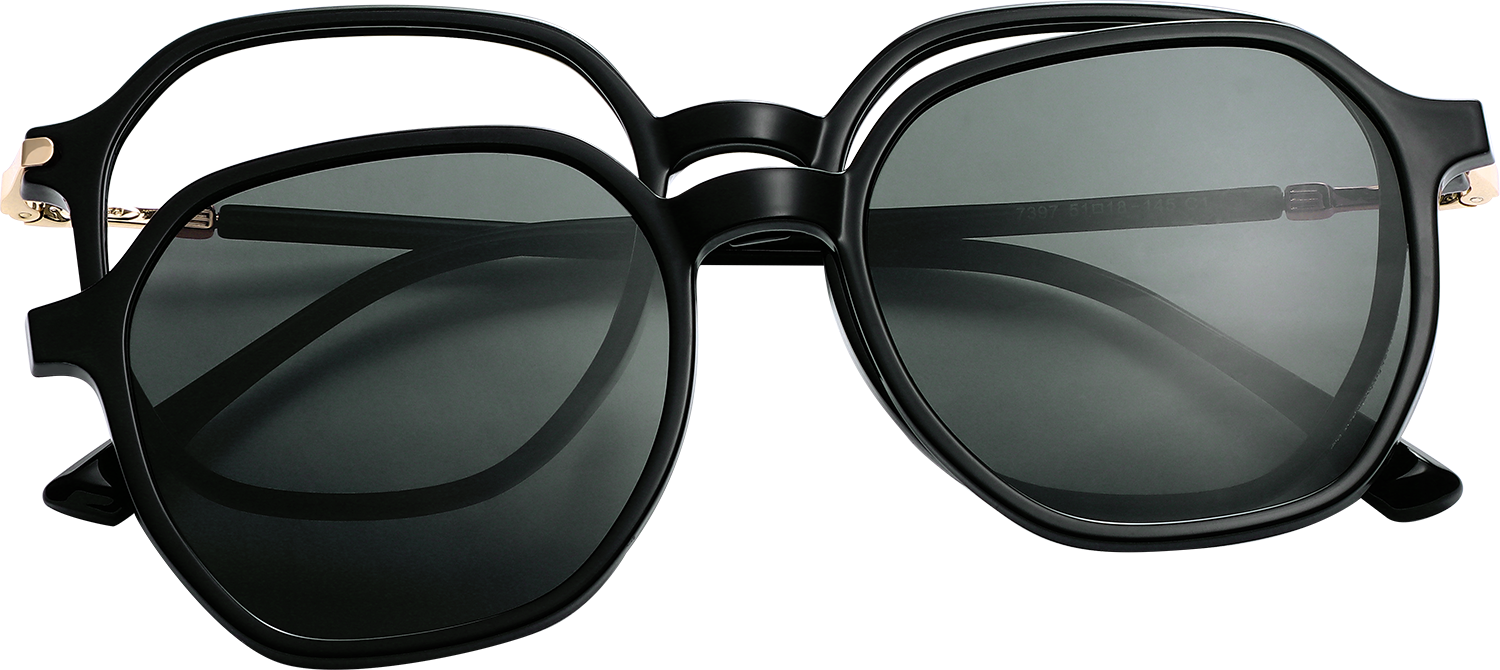 Fytoo Square Black TR90 Metal Full Rim Eyeglasses-image-FT645372-01