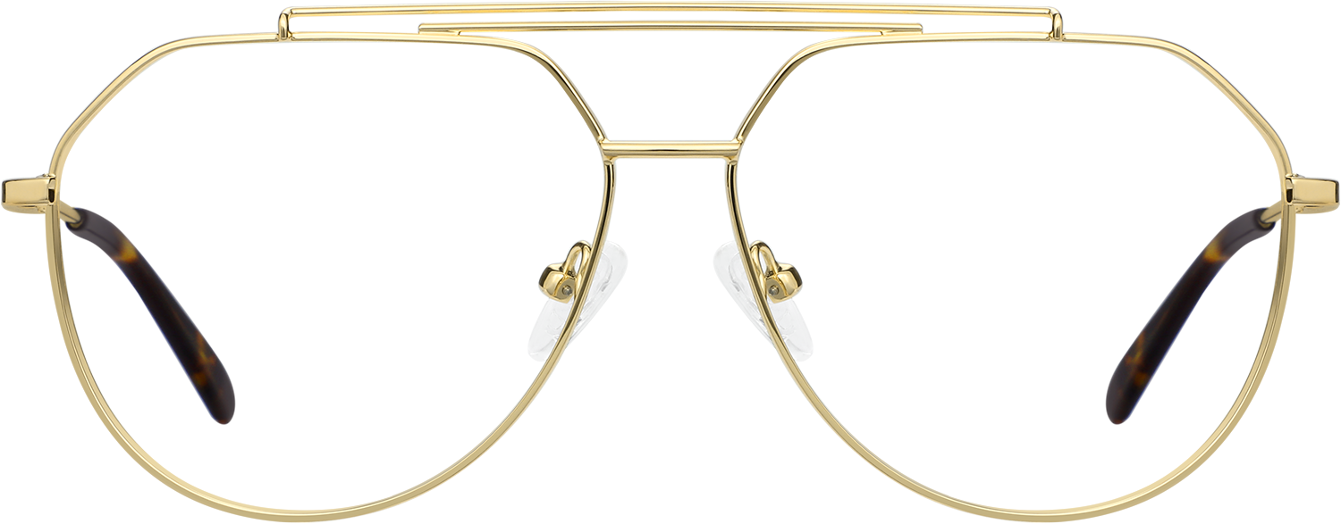 Aviator Golden Titanium Eyeglasses