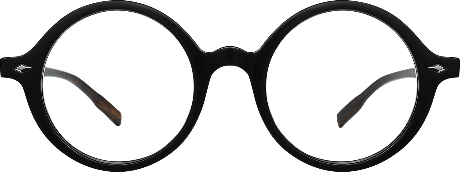 Fytoo Round Black TR90 Full Rim Eyeglasses-image-FT645701-01