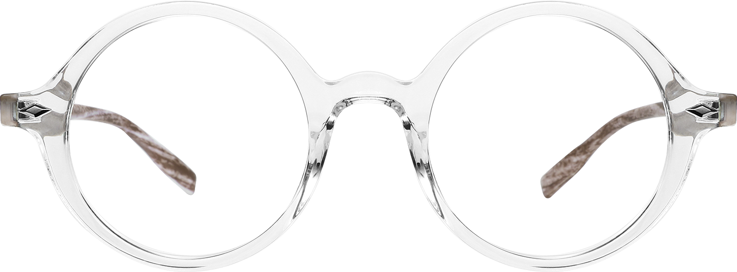 Fytoo Round Transparent TR90 Full Rim Eyeglasses-image-FT645701-02