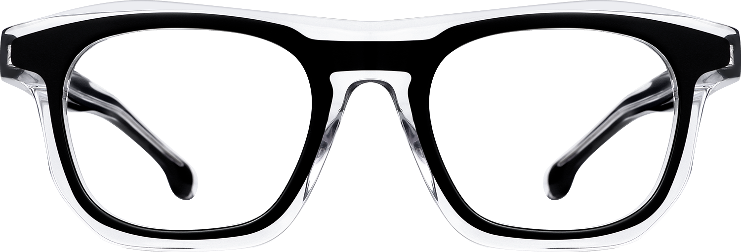 Fytoo Geometric Black Acetate Full Rim Eyeglasses-image-FT652617-01