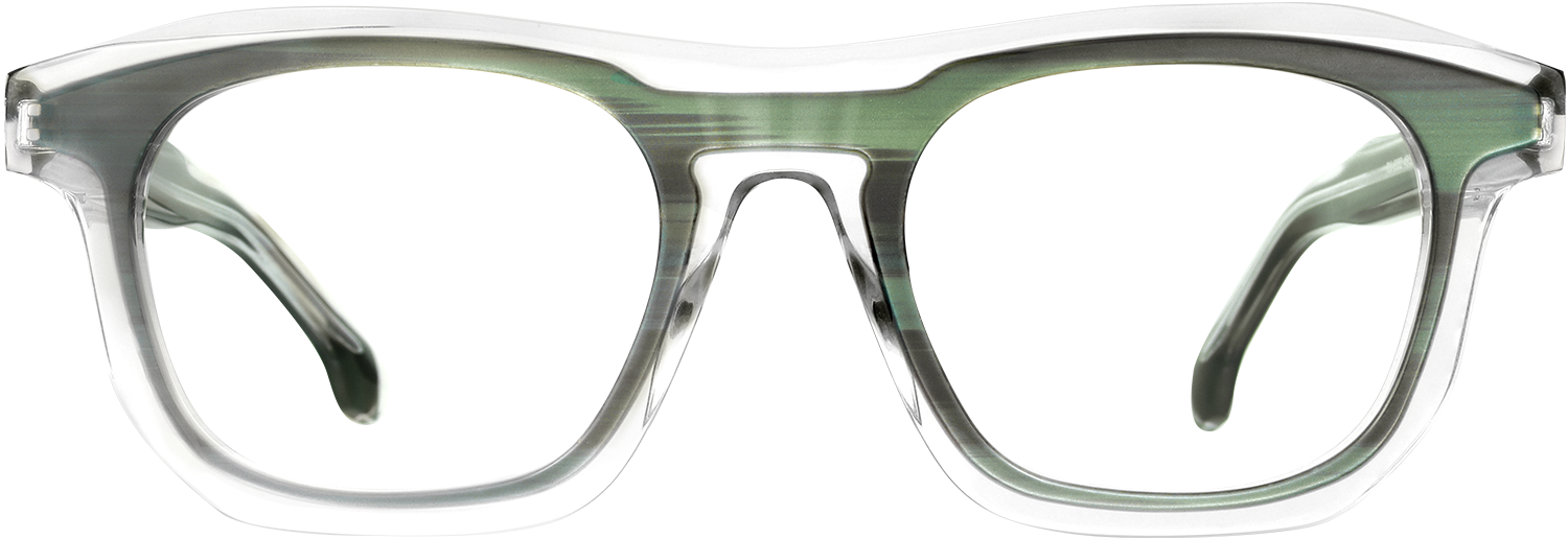Fytoo Geometric Green Acetate Full Rim Eyeglasses-image-FT652617-04