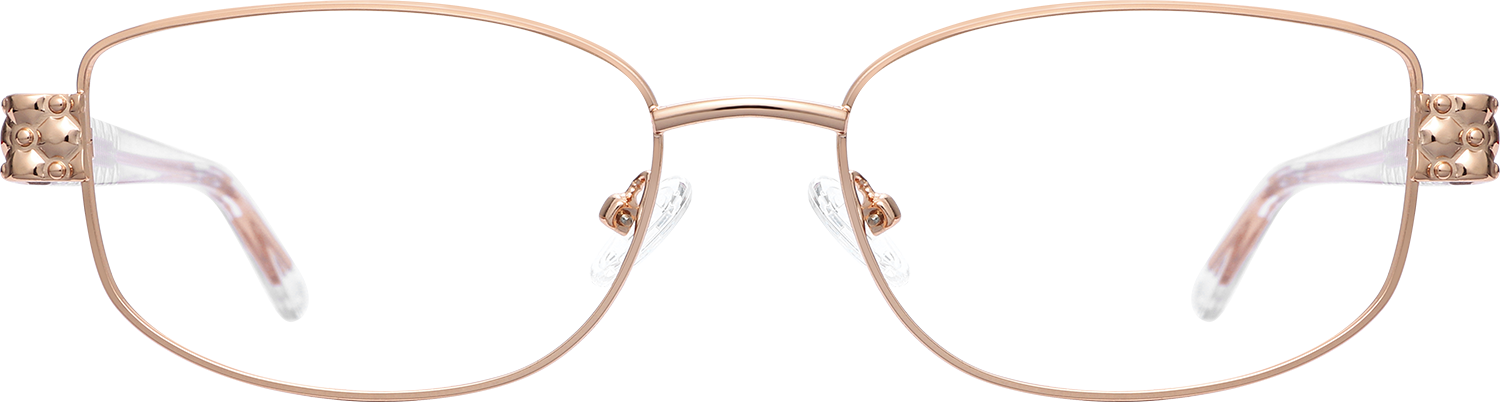 Fytoo Rectangle Rose Golden Metal TR90 Full Rim Eyeglasses-image-FT658550-02
