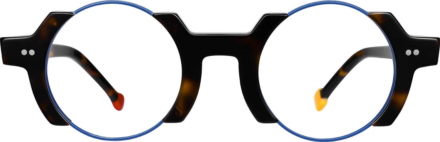 Fytoo Round Tortoiseshell Acetate Full Rim Eyeglasses-image-FT671657-02