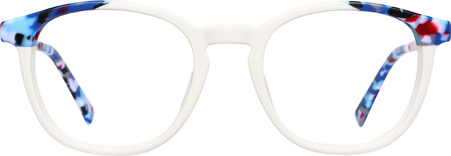 Fytoo Square White Acetate Metal Full Rim Eyeglasses-image-FT677752-01