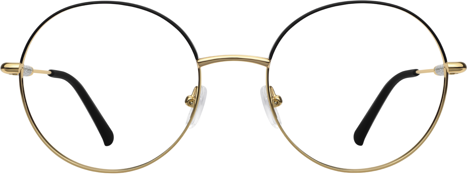 Fytoo Round Two Tone Metal Full Rim Eyeglasses