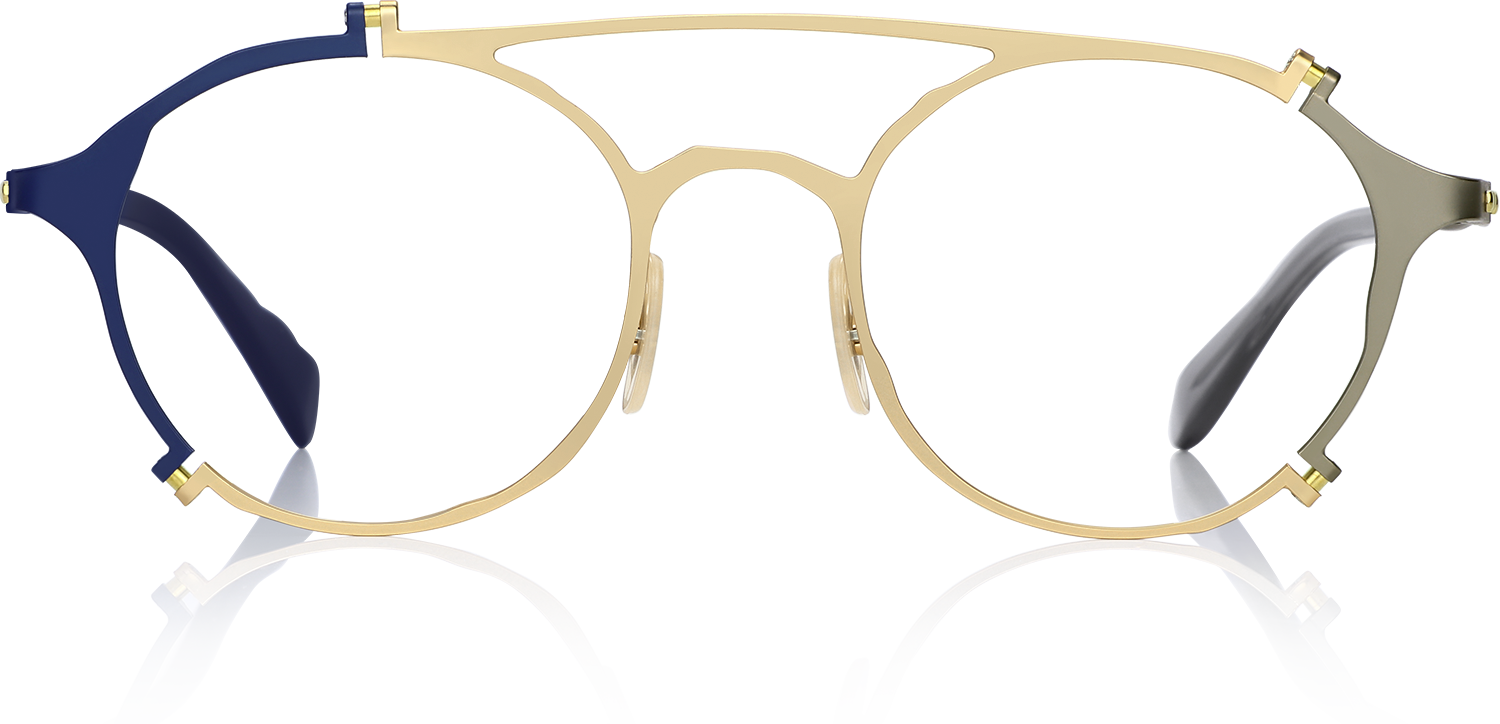 Fytoo Aviator Two Tone Titanium Full Rim Eyeglasses