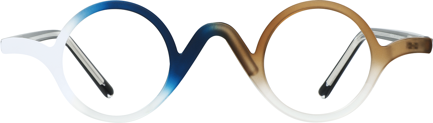 Fytoo Round Two Tone TR90 Full Rim Eyeglasses-image-FT683950-03