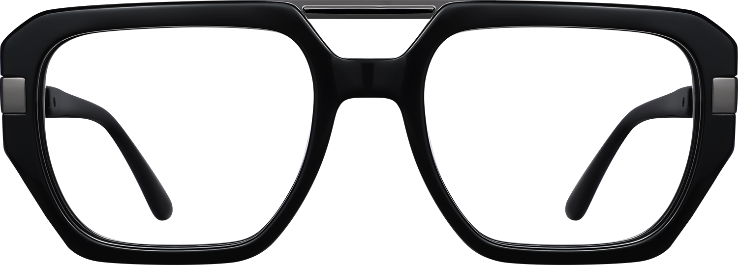 Fytoo Aviator Black Acetate Full Rim Eyeglasses-image-FT689280-01